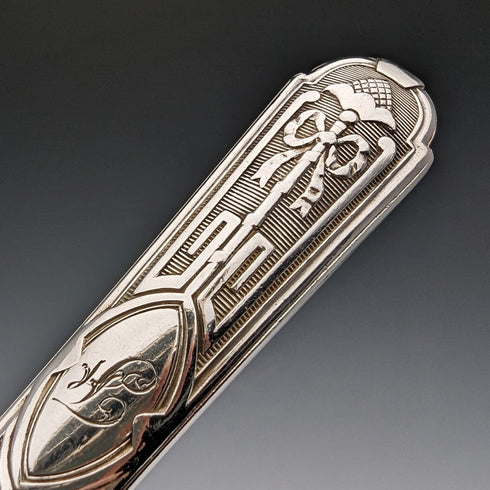 1861 British Antique Silver Plated Cutlery Set of 6 Elkington Wooden Box